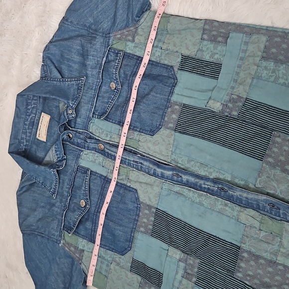 Free People We The Free Heritage Quilted Shirt Jacket Hay Tint Wash - Picture 8 of 16